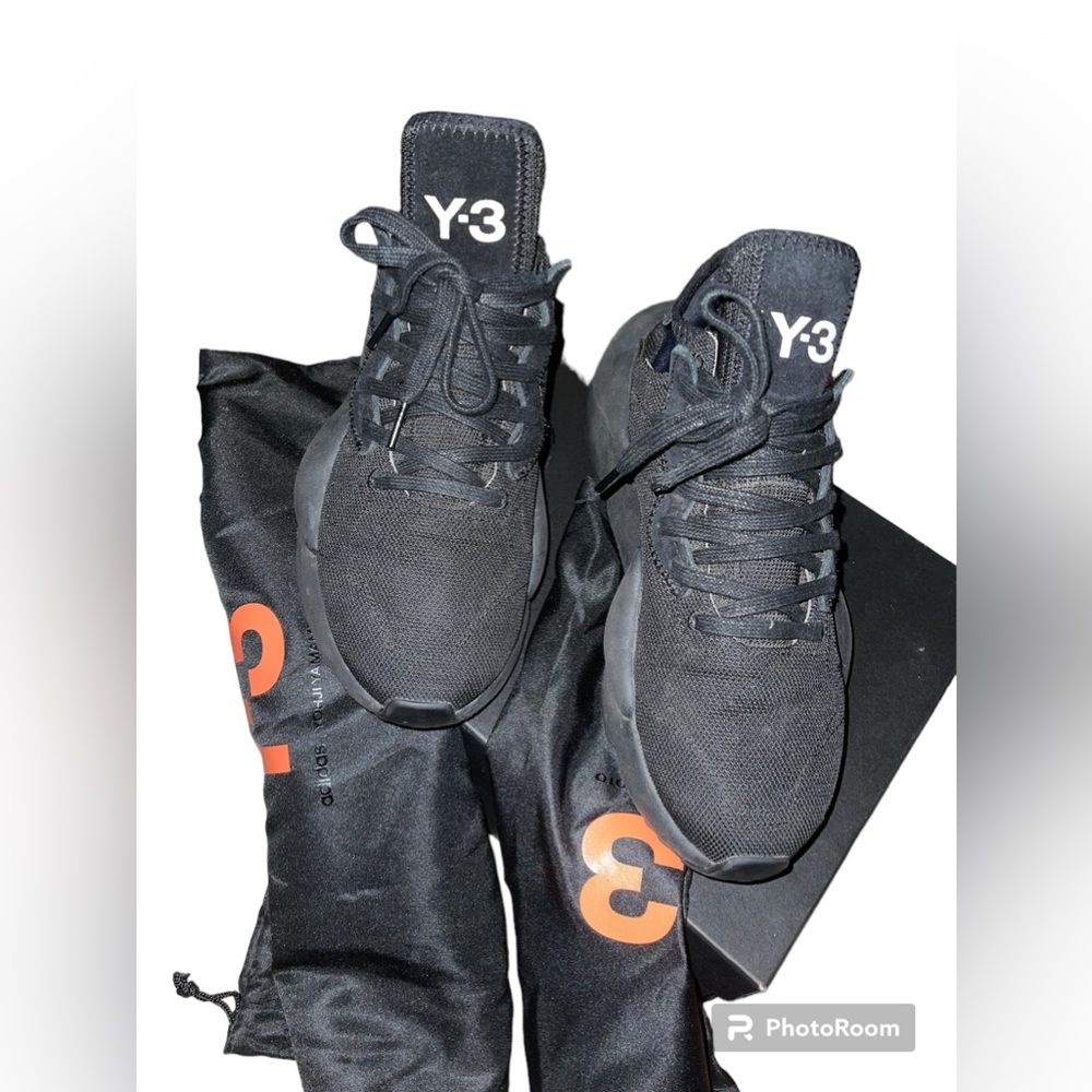 Y-3 KAIWA Yohji Yamamoto x Adidas Sneaker Runner Shoes - Black Size 6.5